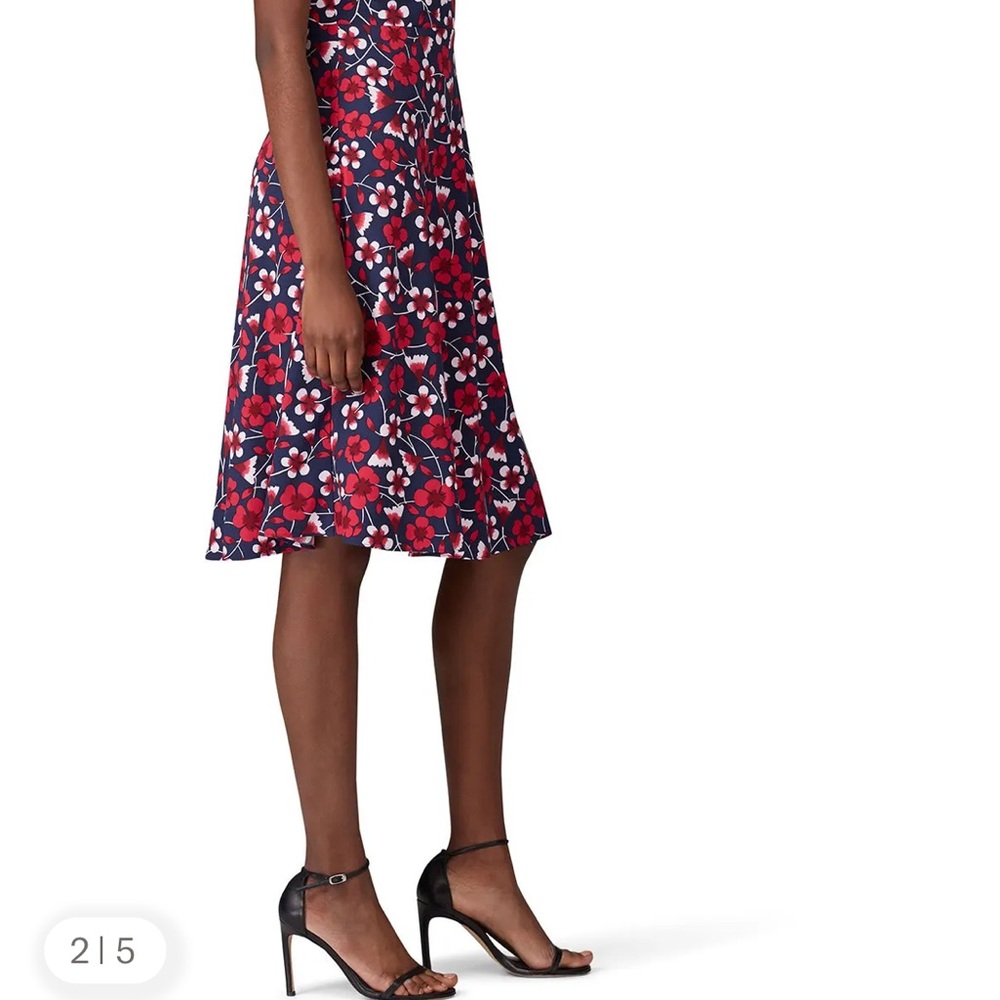 Draper James Red and Blue Floral Midi Dress - Picture 5 of 8